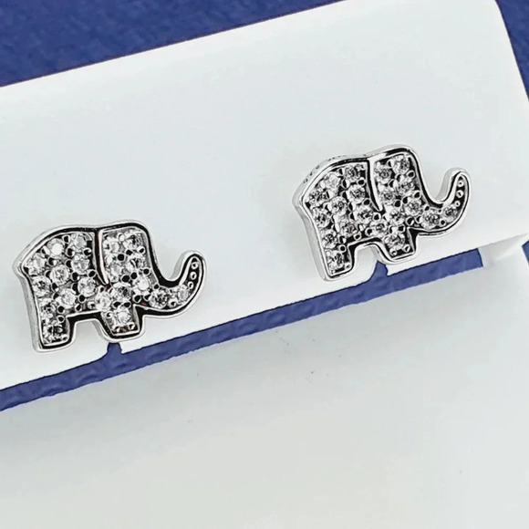 925 Sterling Silver CZ Stud Earrings for Women/Girl US925P1223